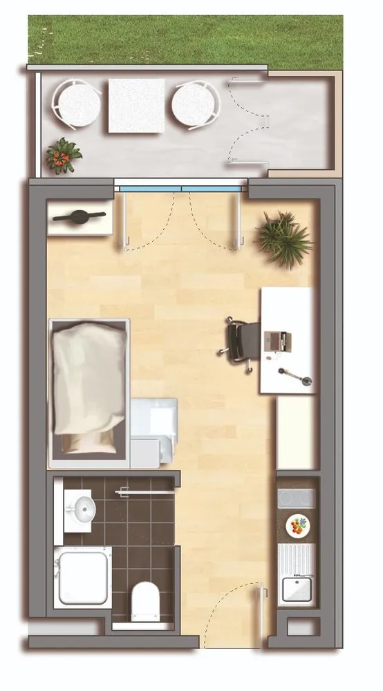 1 Zimmer Wohnung mit 22 m² in Stuttgart – Bild 2