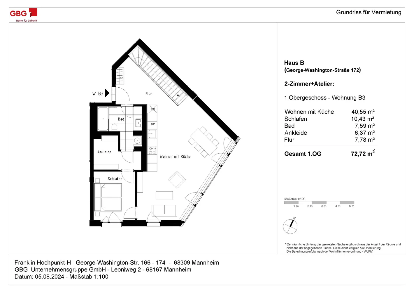 3 Zimmer Wohnung mit 152 m² in Mannheim – Bild 3