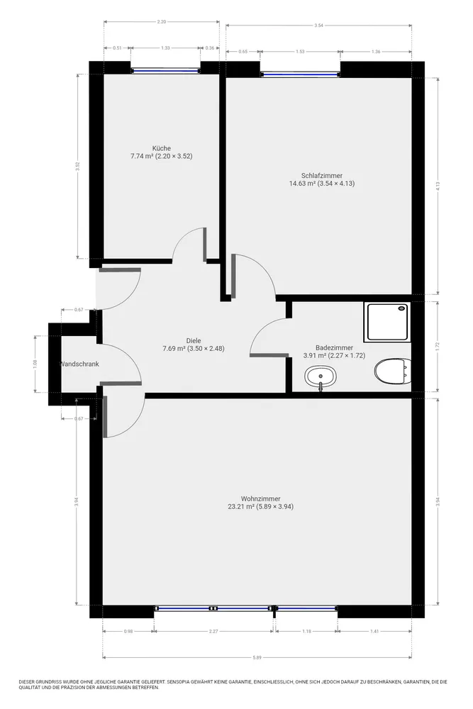 2 Zimmer Wohnung mit 58 m² in Mönchengladbach – Bild 1