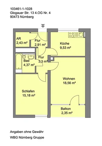 2 Zimmer Wohnung mit 57 m² in Nürnberg – Bild 10