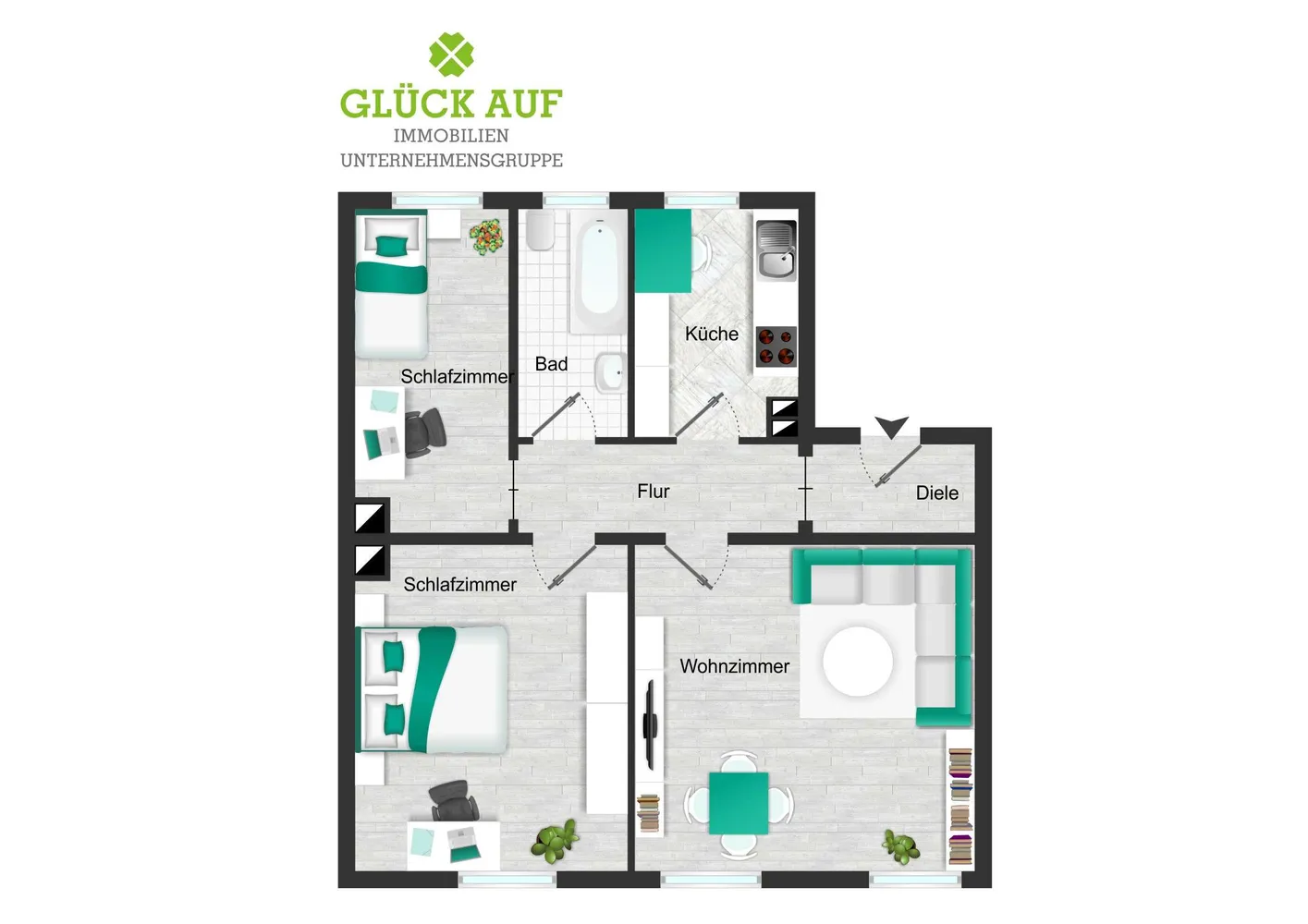 4 Zimmer Wohnung mit 66 m² in Essen – Bild 7