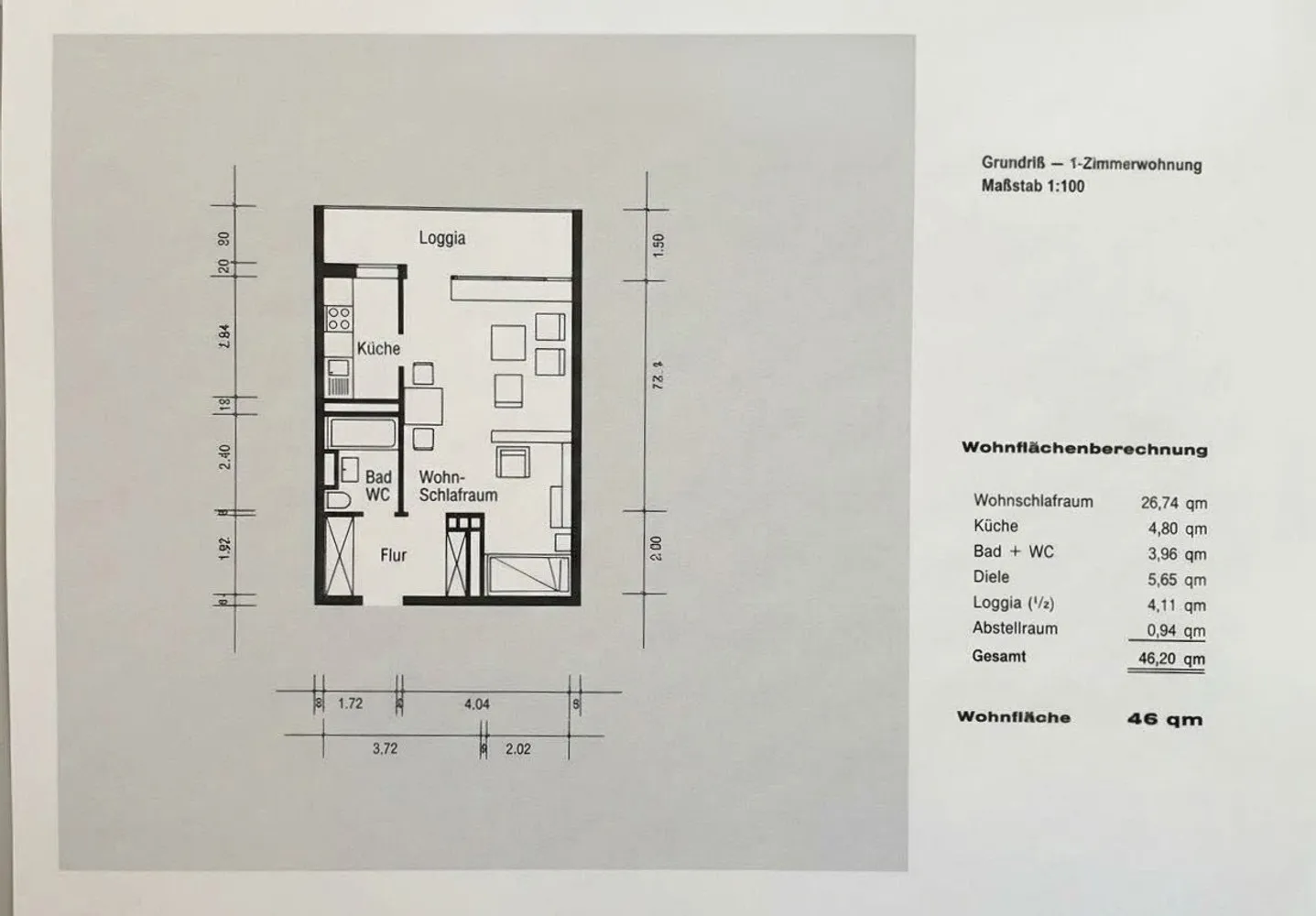 1 room apartment with 46 m² in Kaarst – Photo 2