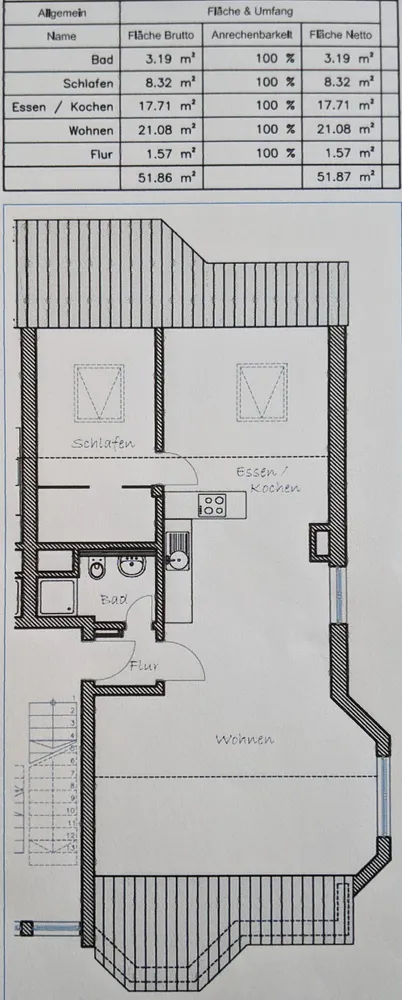 2 room apartment with 50 m² in Leverkusen – Photo 7