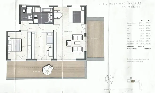 3 Zimmer Wohnung mit 101 m² in München – Bild 12