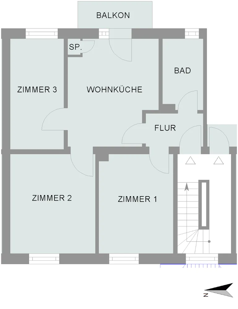 3 Zimmer Wohnung mit 53 m² in Bremen – Bild 2