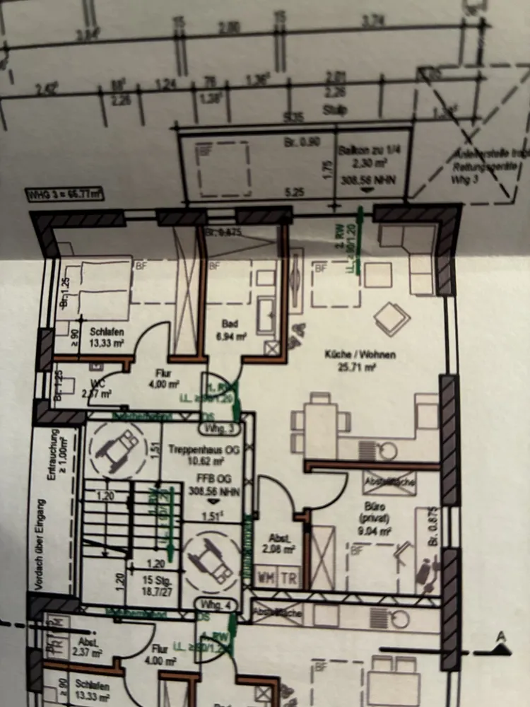 3 Zimmer Wohnung mit 67 m² in Aachen – Bild 2