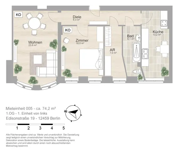 3 Zimmer Wohnung mit 74 m² in Berlin – Bild 10