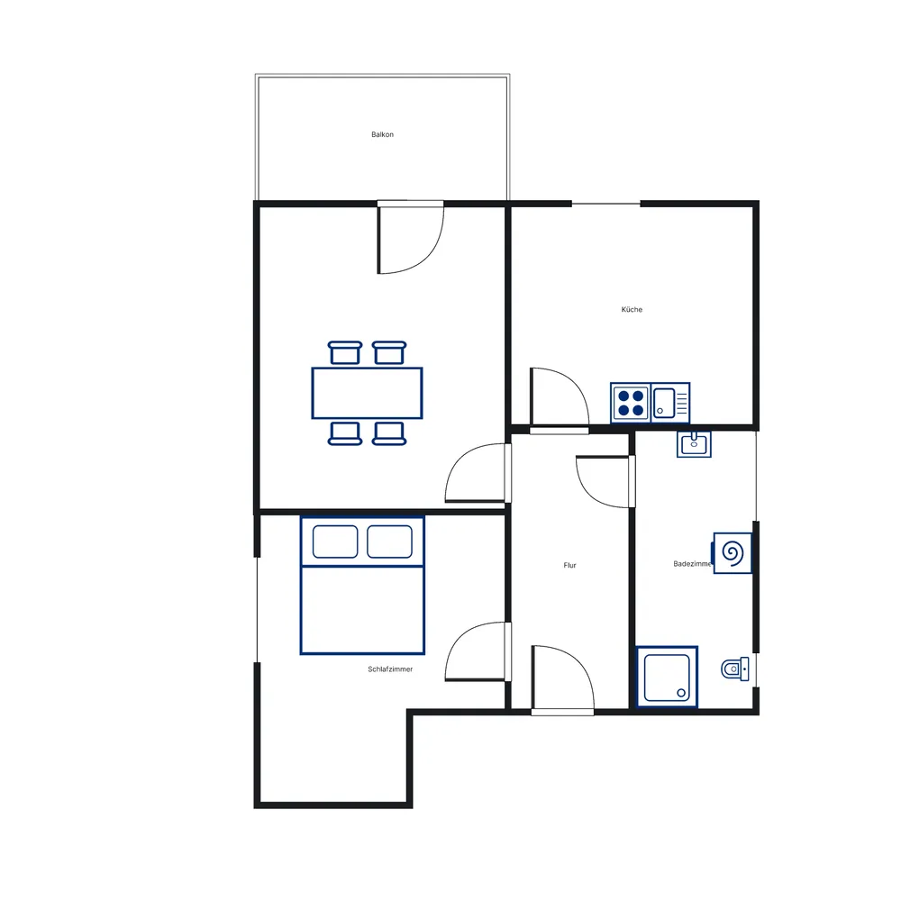 2 Zimmer Wohnung mit 44 m² in Kassel – Bild 3