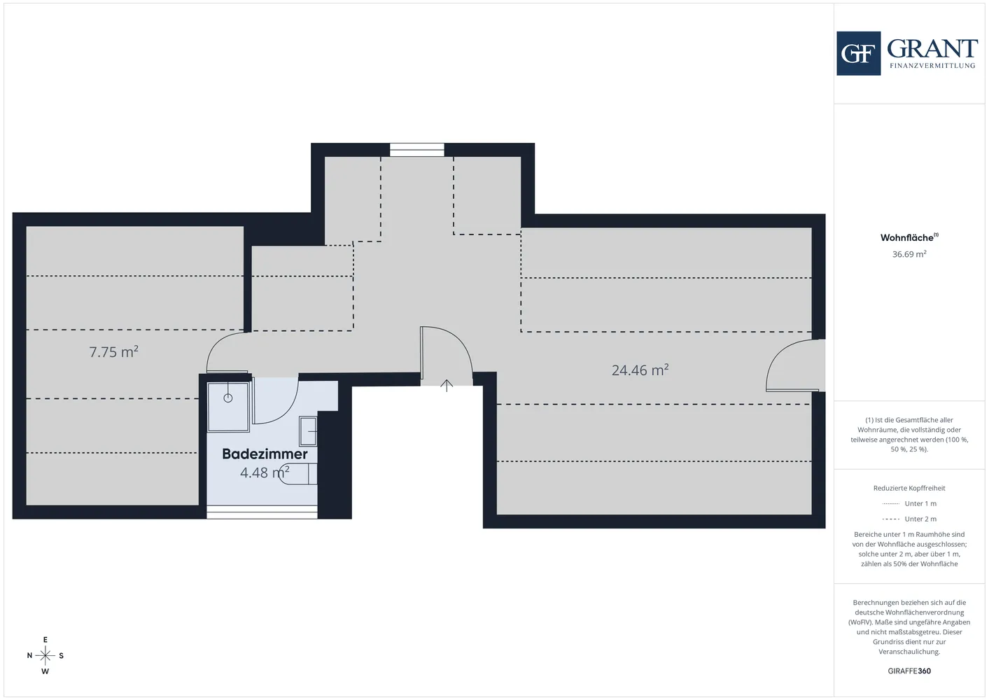 2 Zimmer Wohnung mit 52 m² in Augsburg – Bild 3