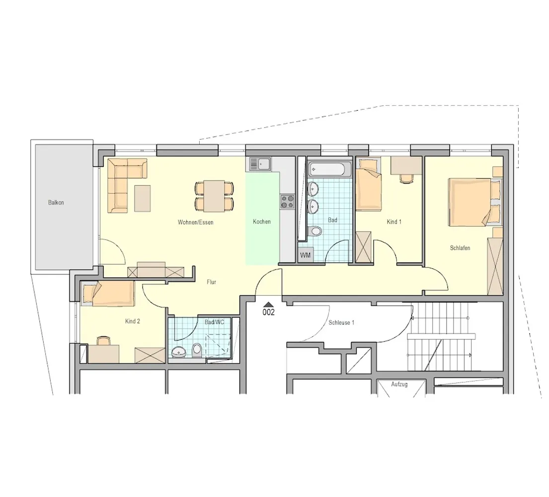 4 Zimmer Wohnung mit 94 m² in Stuttgart – Bild 2