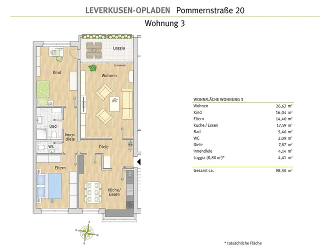 3 Zimmer Wohnung mit 99 m² in Leverkusen – Bild 8