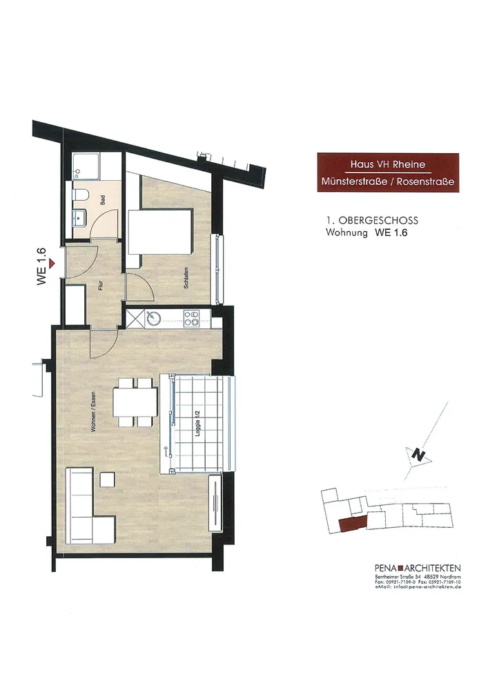 2 room apartment with 60 m² in Rheine – Photo 6