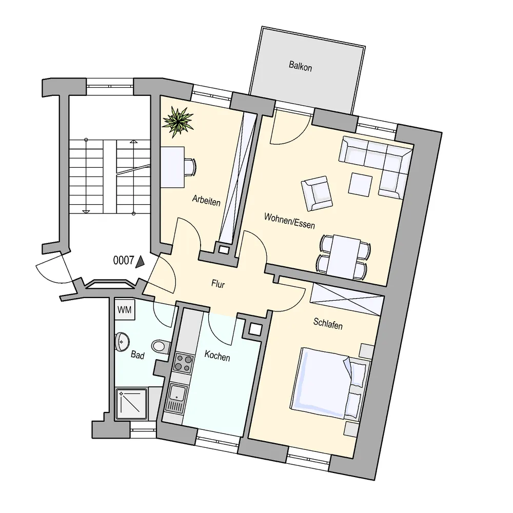 3 Zimmer Wohnung mit 64 m² in Stuttgart – Bild 7