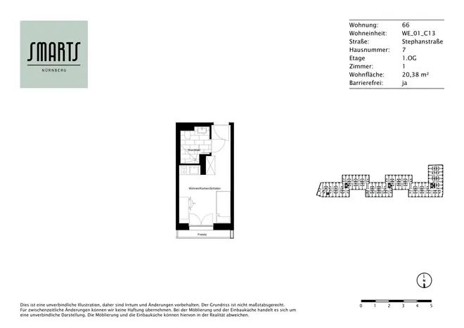 1 Zimmer Wohnung mit 20 m² in Nürnberg – Bild 10