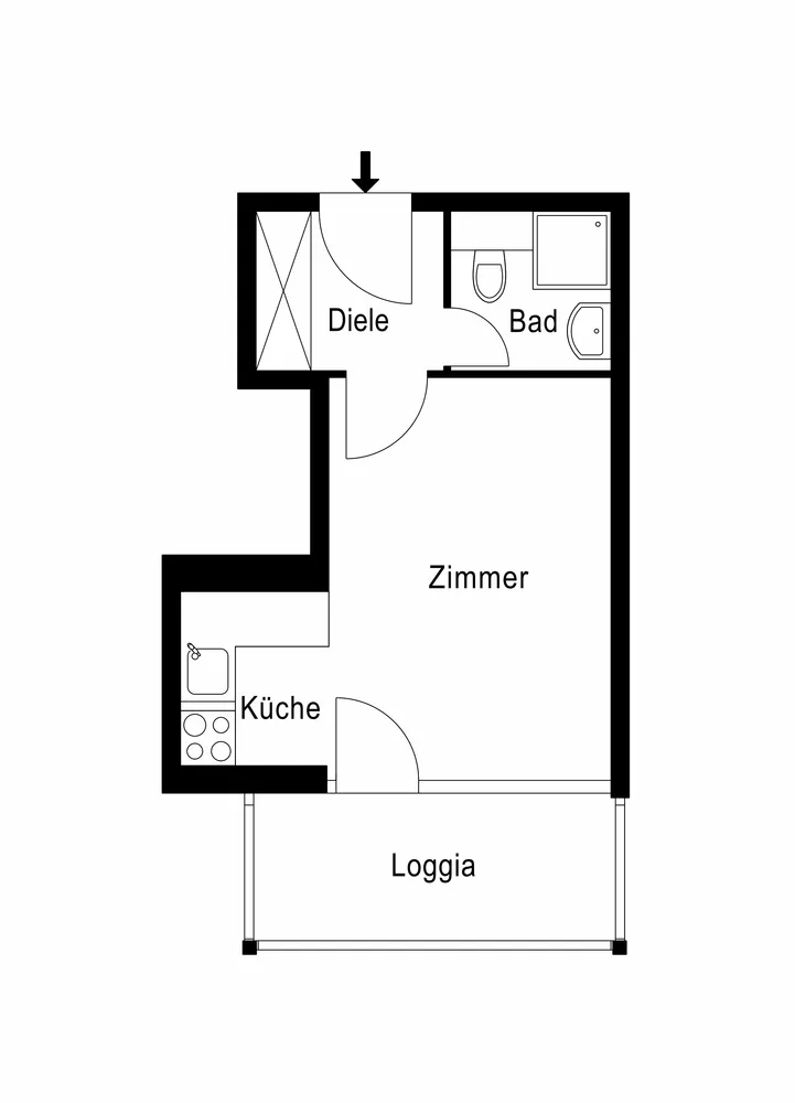 1 Zimmer Wohnung mit 26 m² in München – Bild 8
