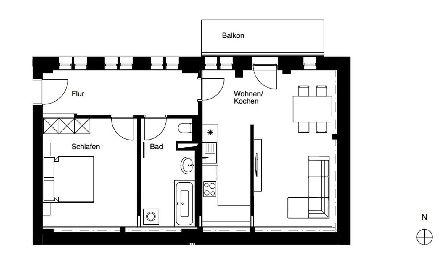 2 room apartment with 63 m² in Leipzig – Photo 7