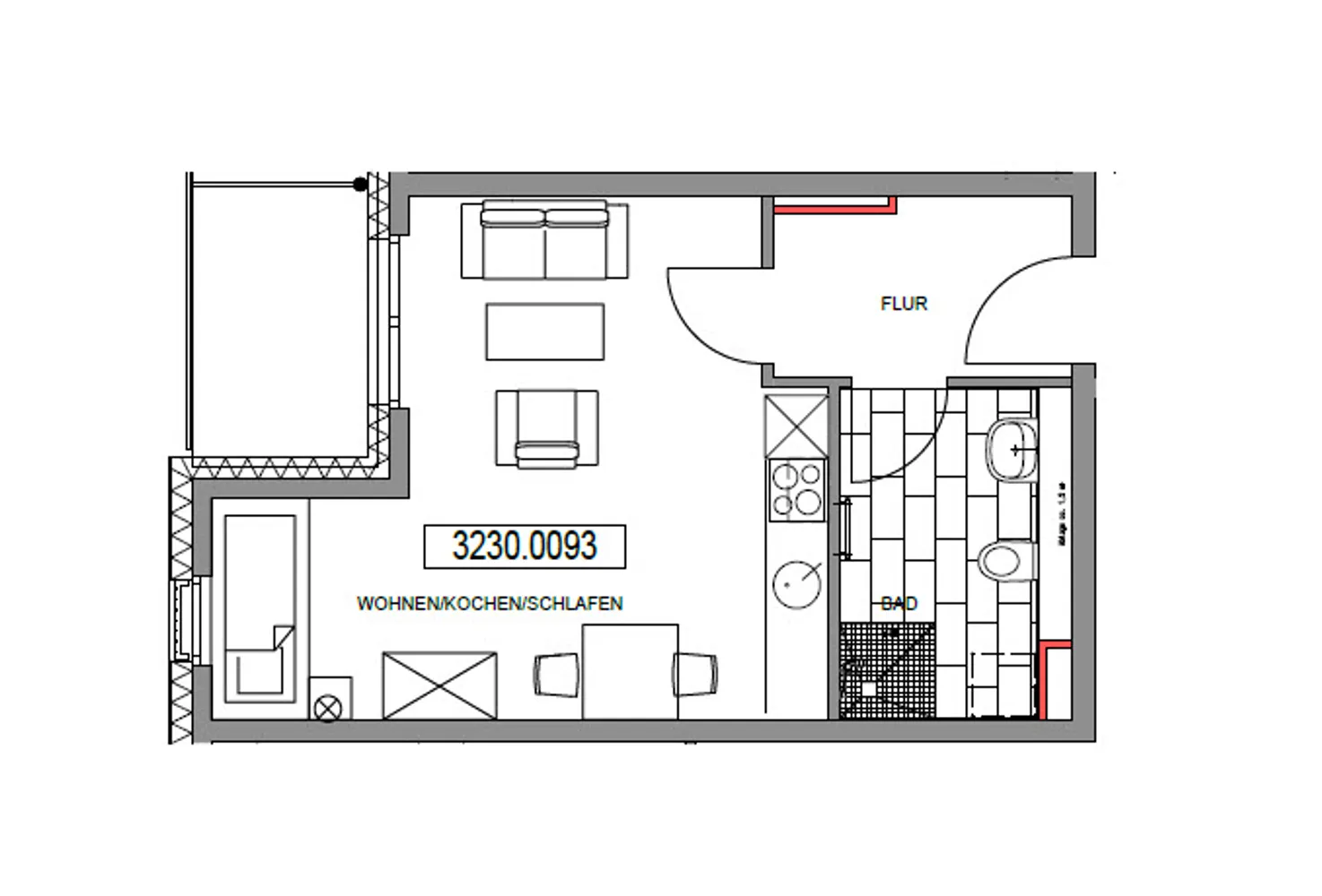 1 Zimmer Wohnung mit 36 m² in Nürnberg – Bild 9
