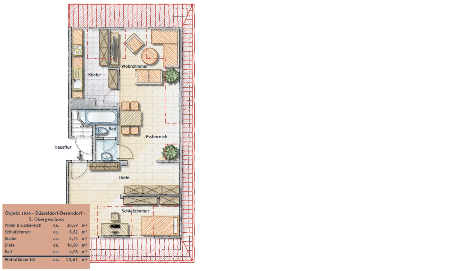 2 Zimmer Wohnung mit 53 m² in Düsseldorf – Bild 11