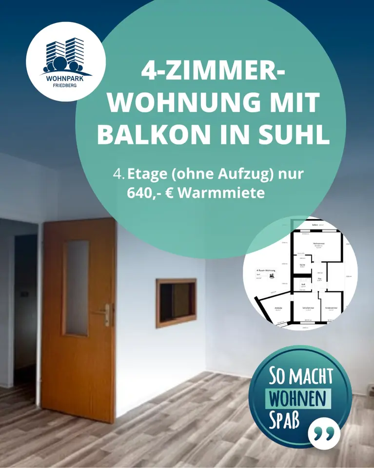 4 Zimmer Wohnung mit 68 m² in Suhl – Bild 5