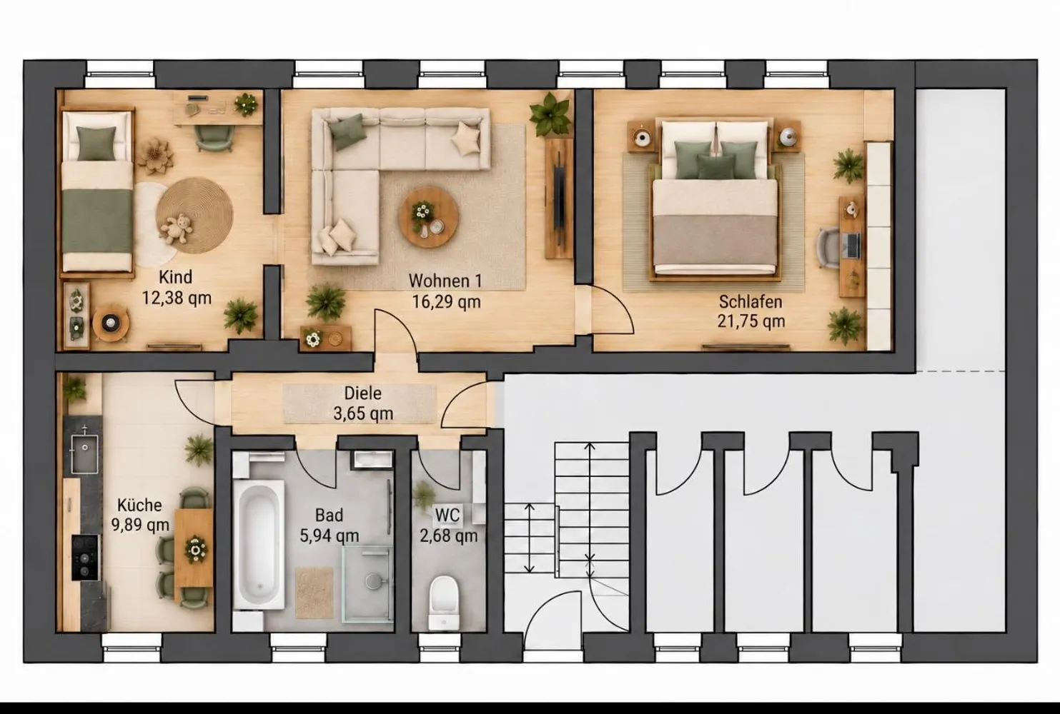 3 Zimmer Wohnung mit 75 m² in Fürth – Bild 6