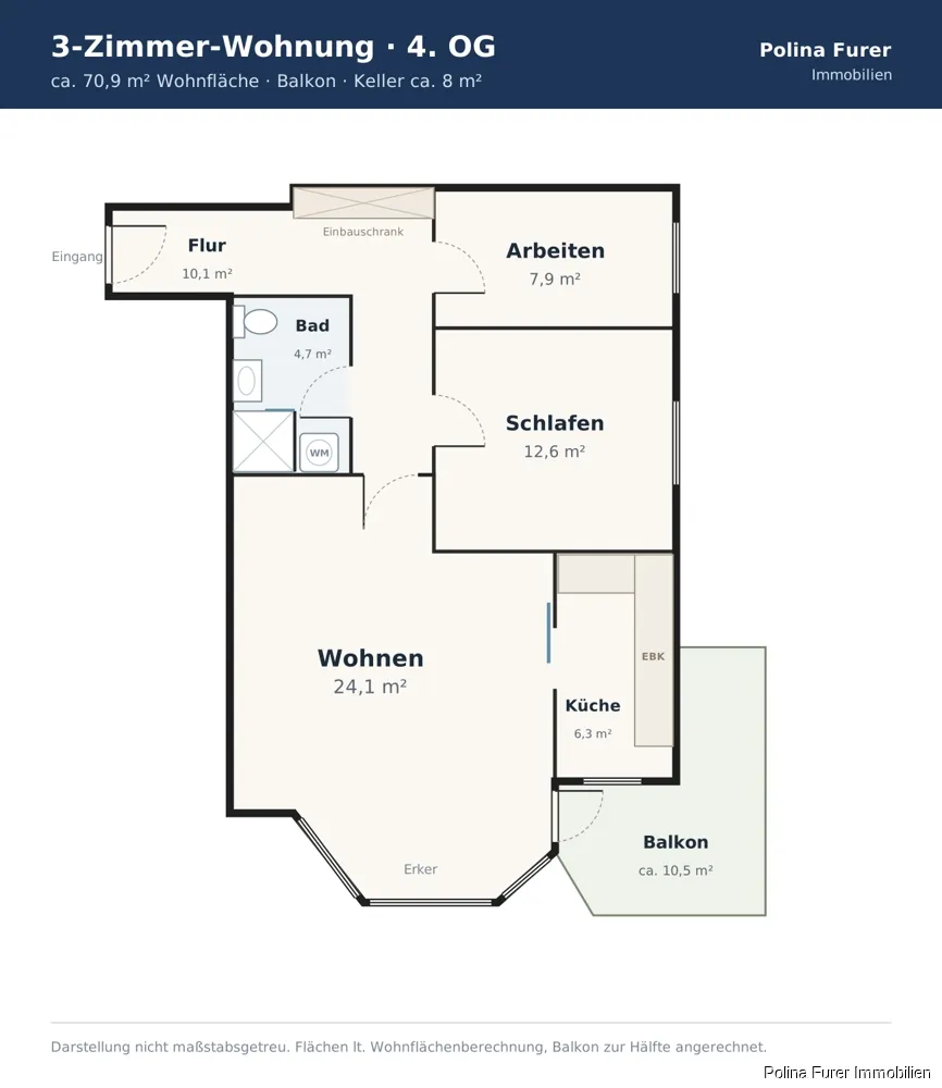 3 Zimmer Wohnung mit 71 m² in Mainz – Bild 8
