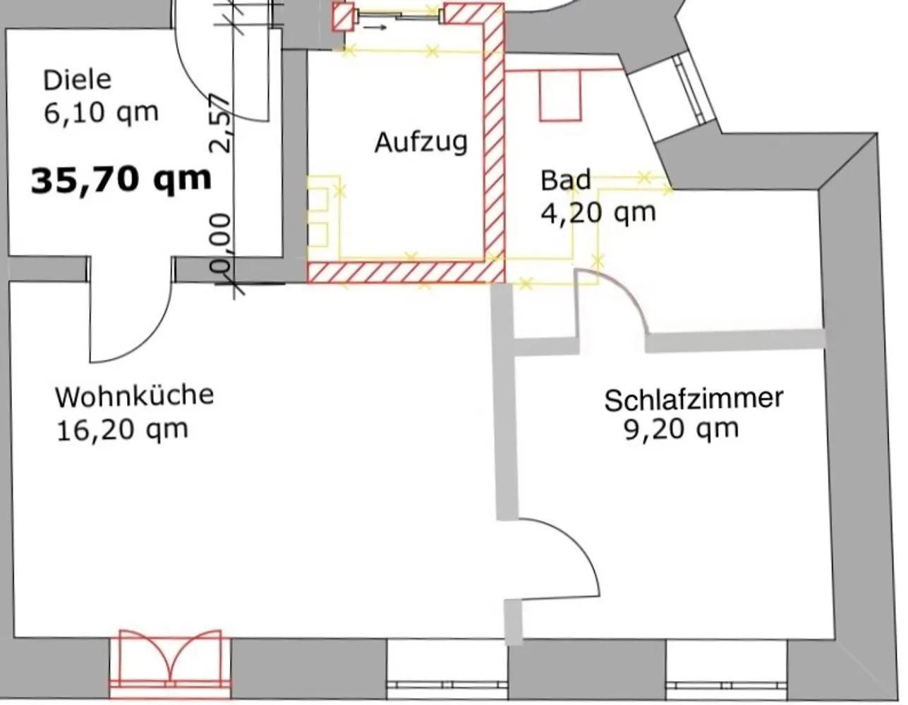2 room apartment with 36 m² in Augsburg – Photo 7