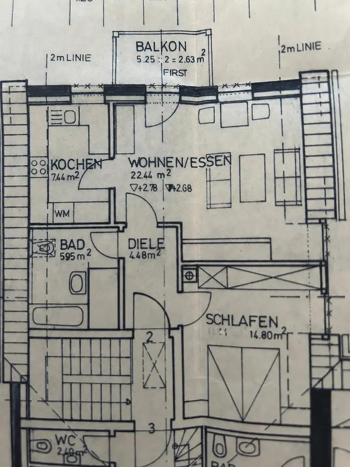 2 Zimmer Wohnung mit 55 m² in Nördlingen – Bild 2