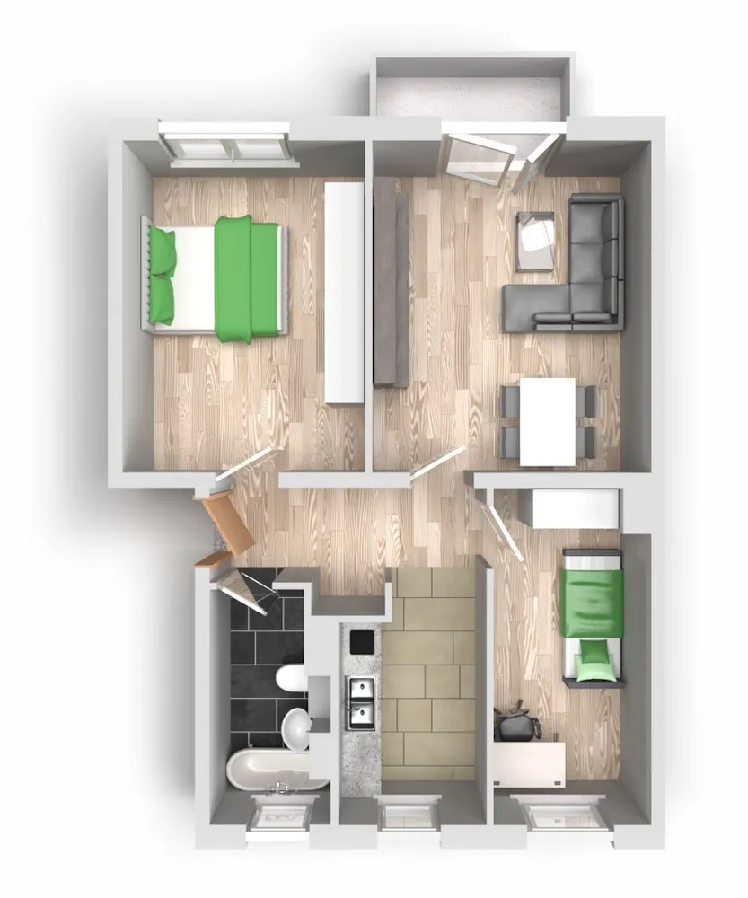 3 Zimmer Wohnung mit 60 m² in Halle (Saale) – Bild 2