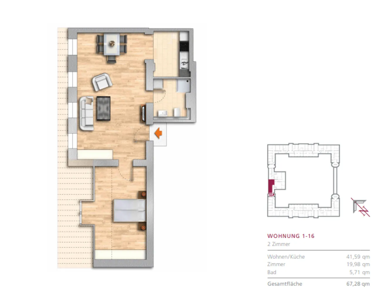2 room apartment with 67 m² in Berlin – Photo 9