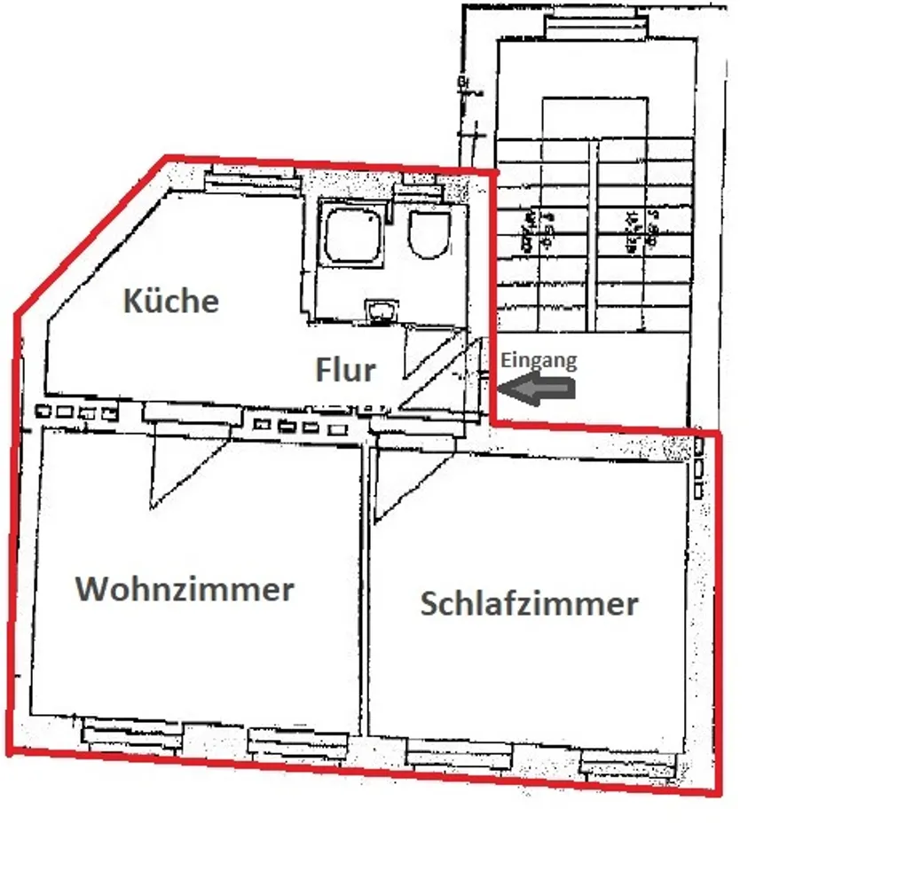 2 Zimmer Wohnung mit 38 m² in Magdeburg – Bild 7