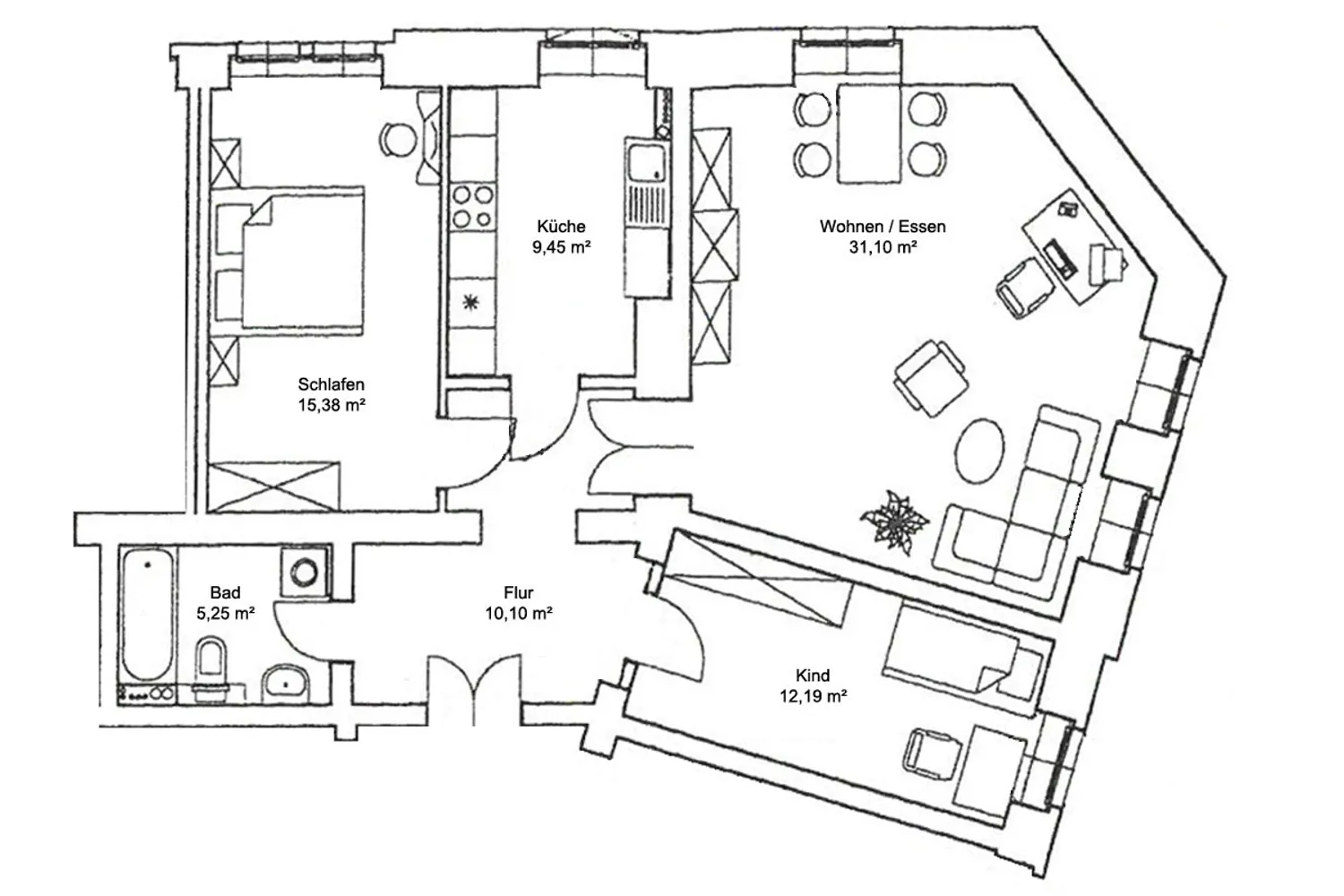 3 room apartment with 83 m² in Dresden – Photo 2