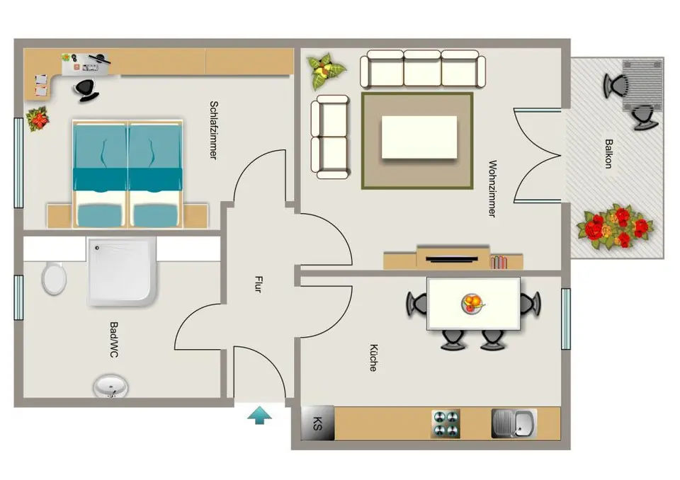 3 Zimmer Wohnung mit 52 m² in Gelsenkirchen – Bild 5