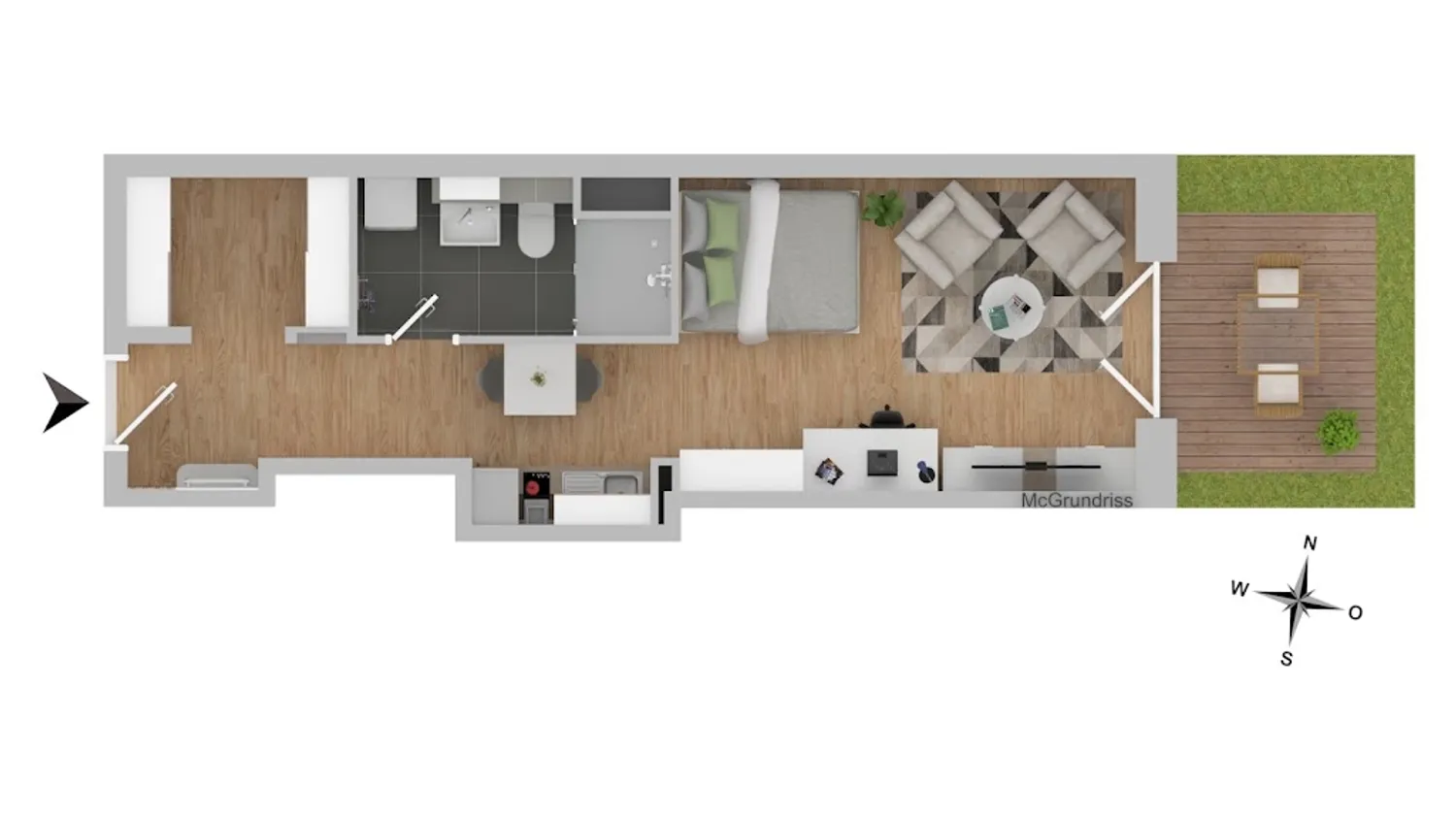 1 Zimmer Wohnung mit 33 m² in Frankfurt am Main – Bild 10