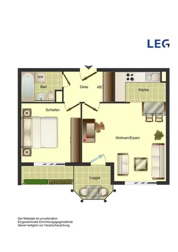 2 Zimmer Wohnung mit 52 m² in Wuppertal – Bild 2
