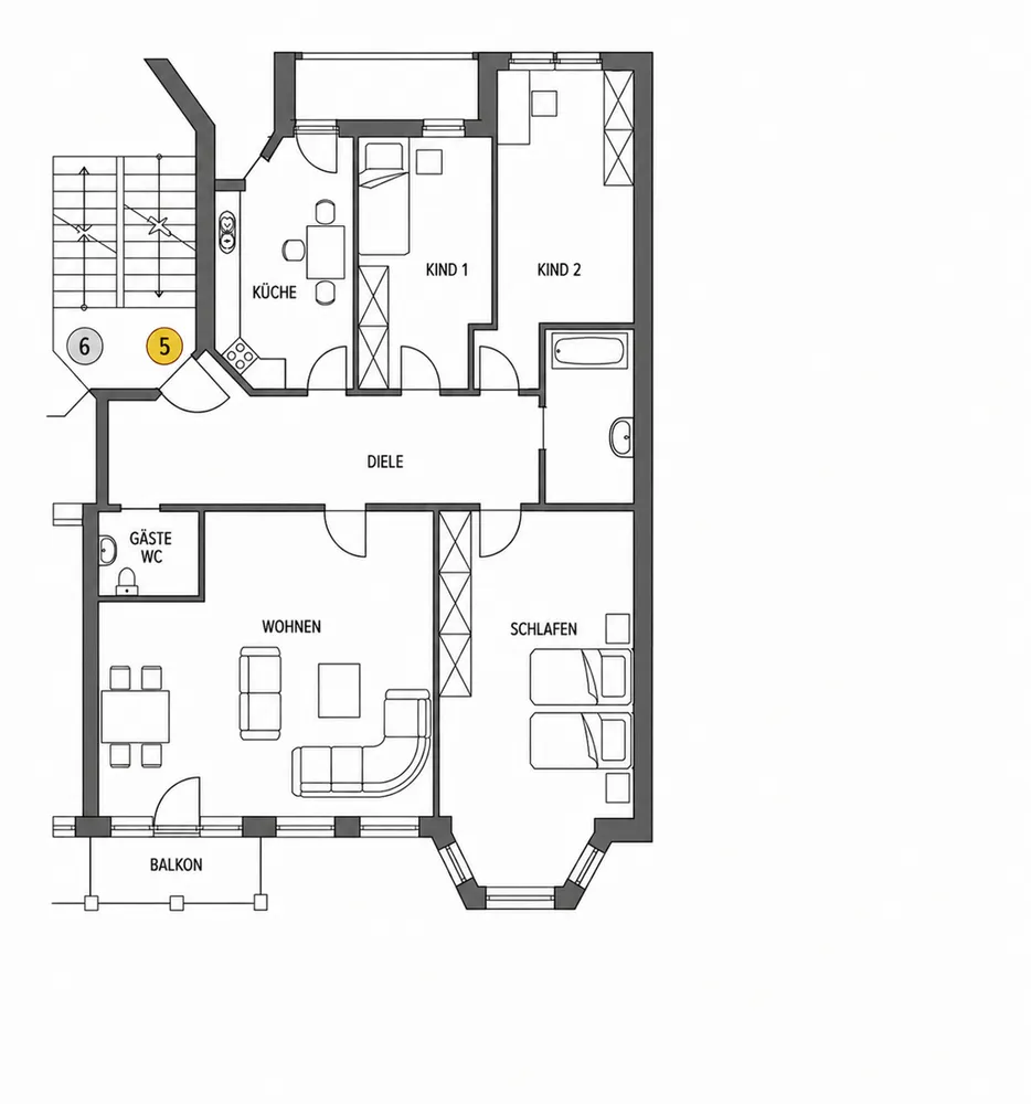 4 Zimmer Wohnung mit 123 m² in Chemnitz – Bild 9