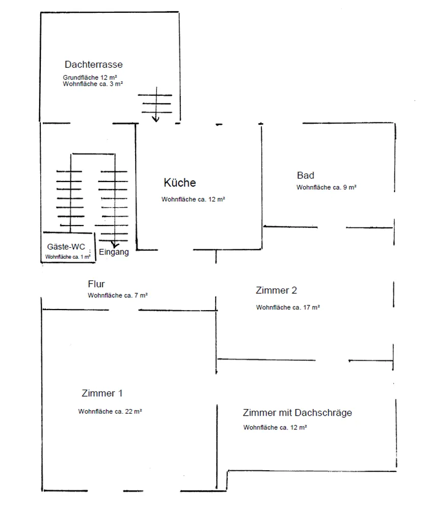 3 Zimmer Wohnung mit 82 m² in Stade – Bild 2