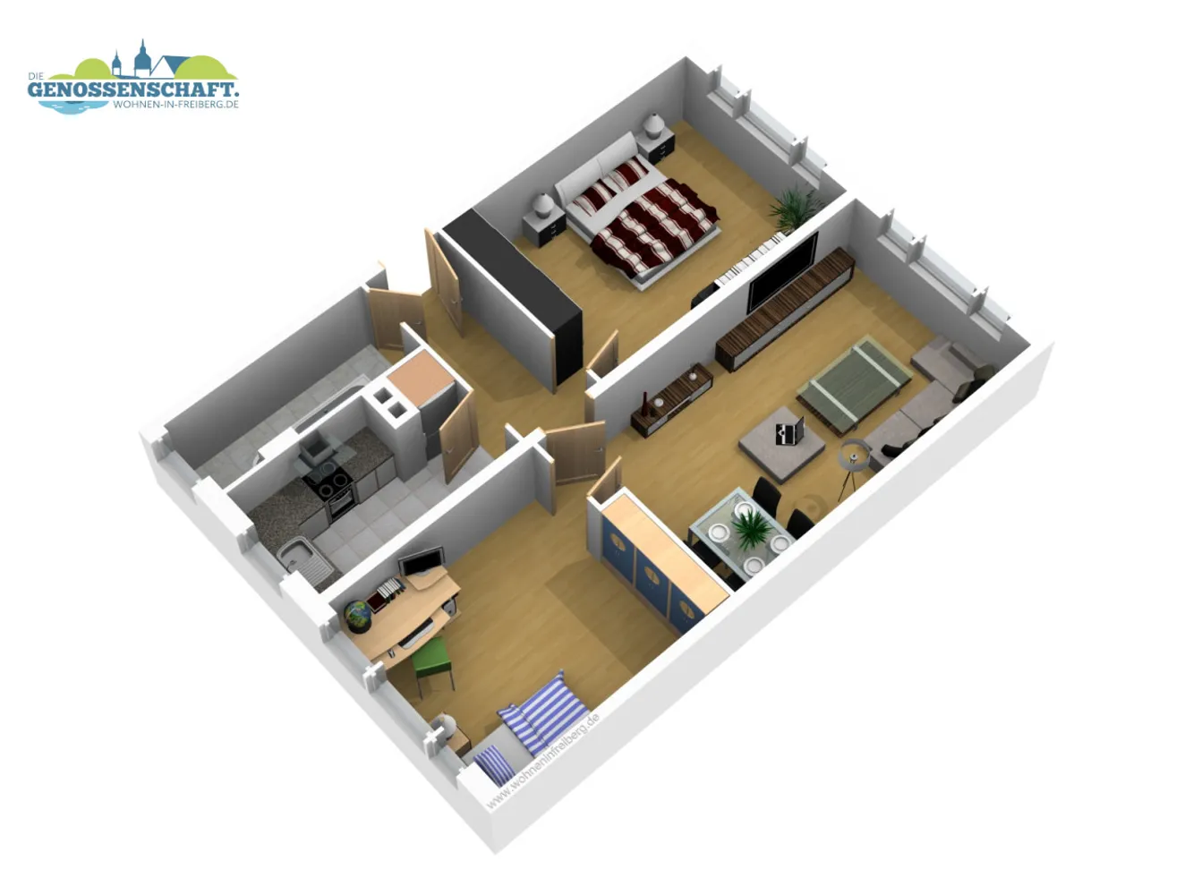 3 Zimmer Wohnung mit 62 m² in Freiberg – Bild 9