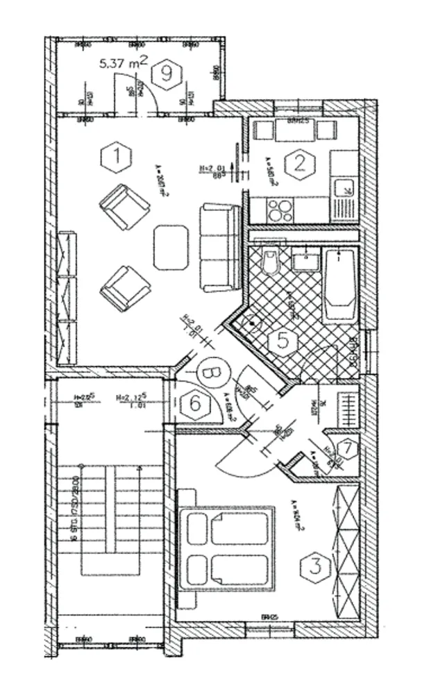 2 Zimmer Wohnung mit 55 m² in Nordhausen – Bild 2