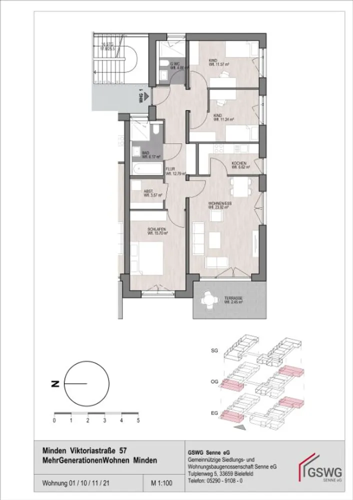 4 Zimmer Wohnung mit 98 m² in Minden – Bild 5