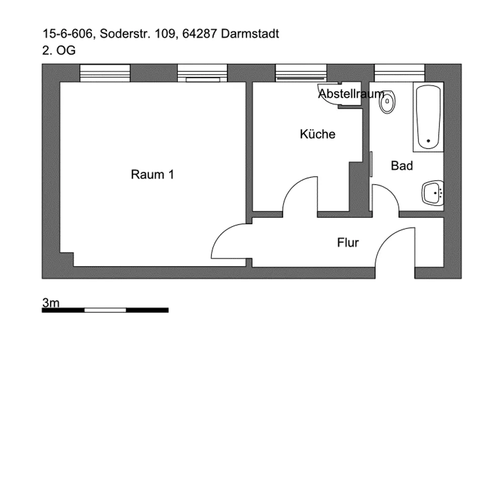1 room apartment with 41 m² in Darmstadt – Photo 11