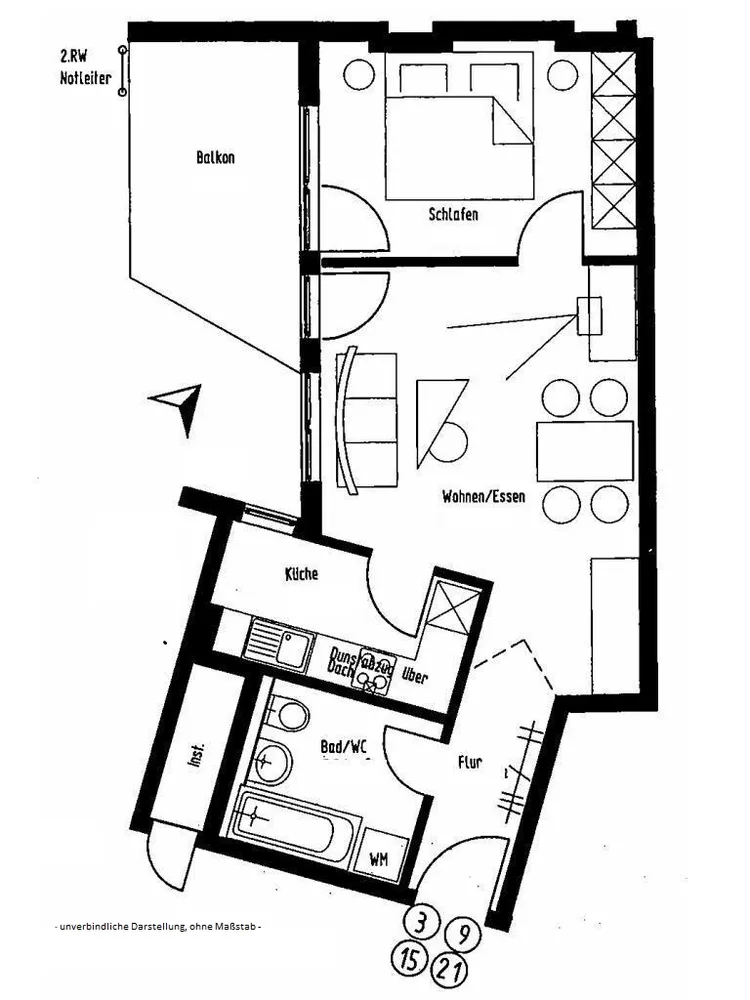 2 Zimmer Wohnung mit 53 m² in Dresden – Bild 2