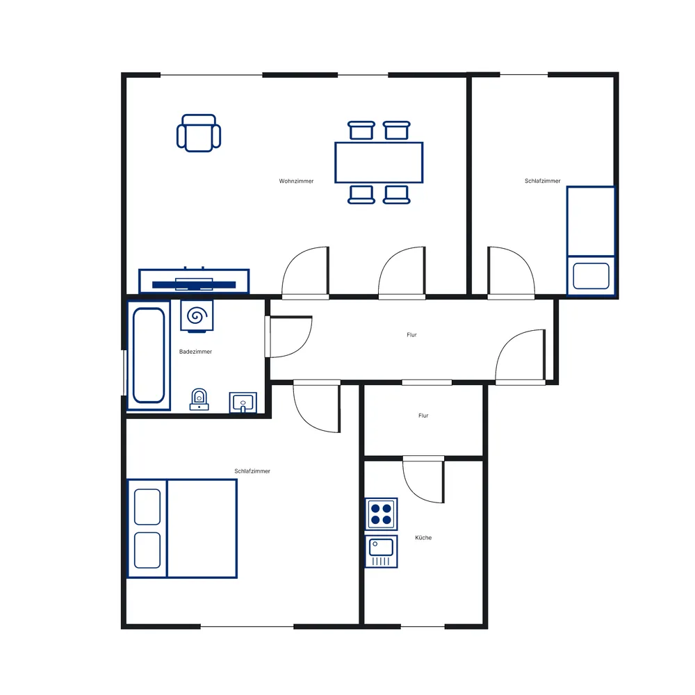 3 Zimmer Wohnung mit 70 m² in Kassel – Bild 2