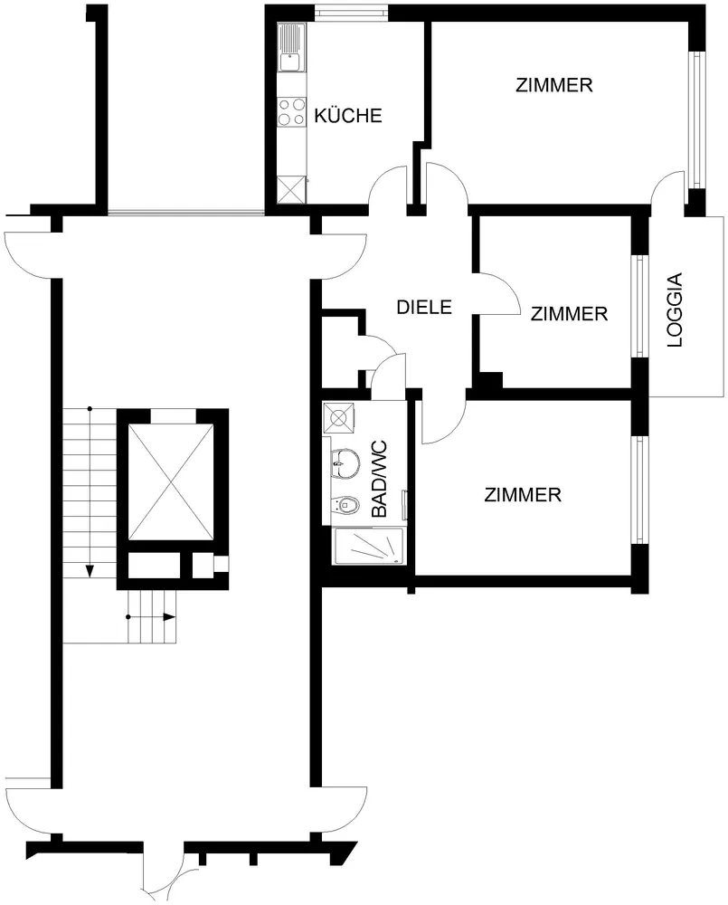 3 Zimmer Wohnung mit 75 m² in Hagen – Bild 2