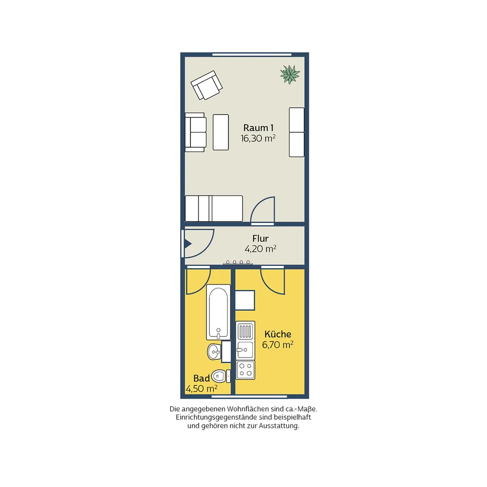 1 Zimmer Wohnung mit 31 m² in Leipzig – Bild 2