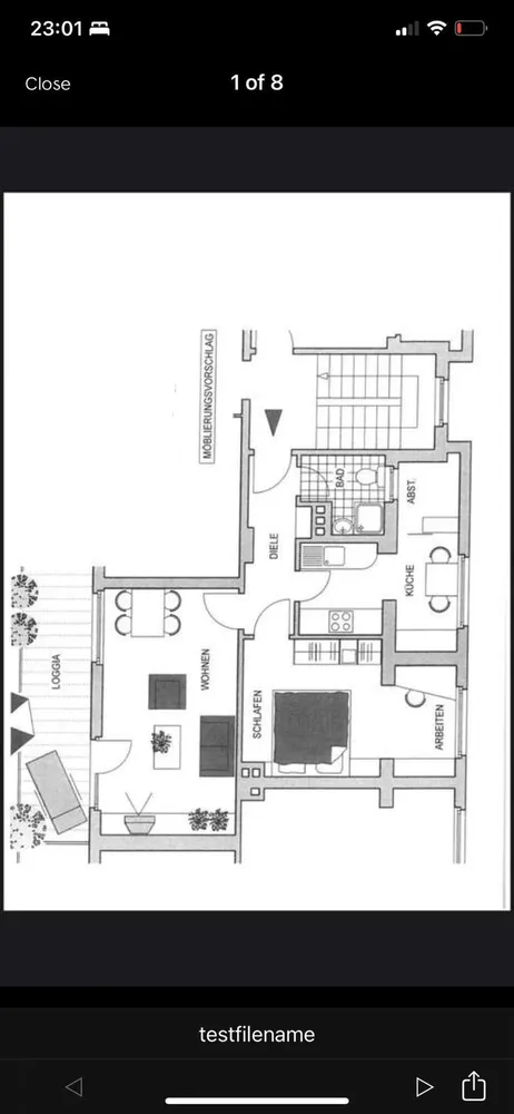 2 Zimmer Wohnung mit 56 m² in Düsseldorf – Bild 1