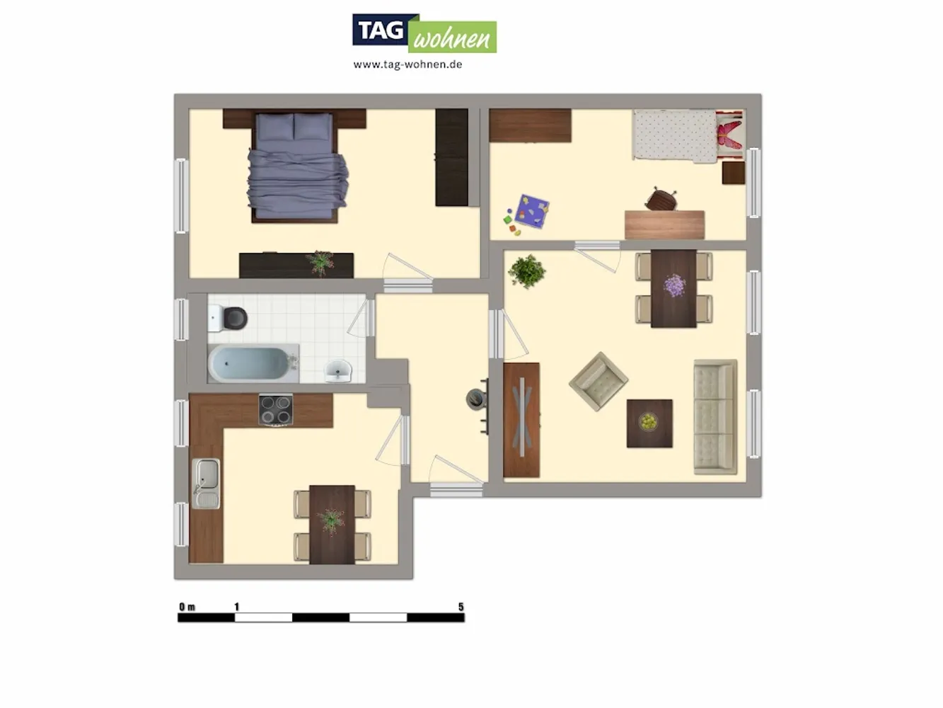 3 Zimmer Wohnung mit 50 m² in Merseburg – Bild 9