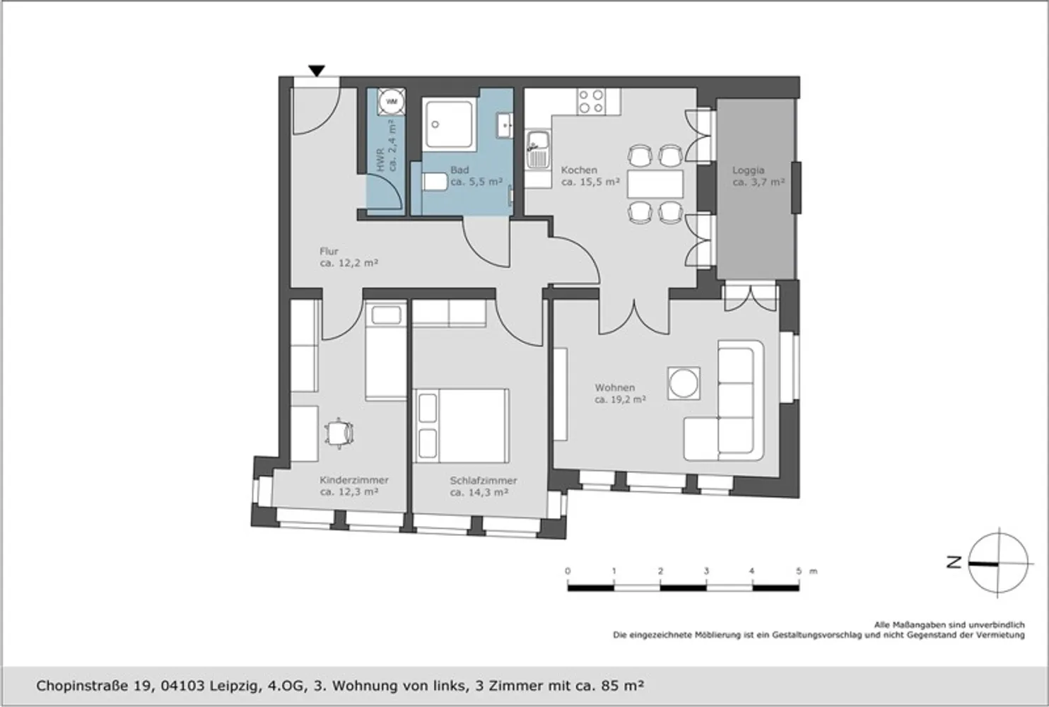 3 Zimmer Wohnung mit 85 m² in Leipzig – Bild 11