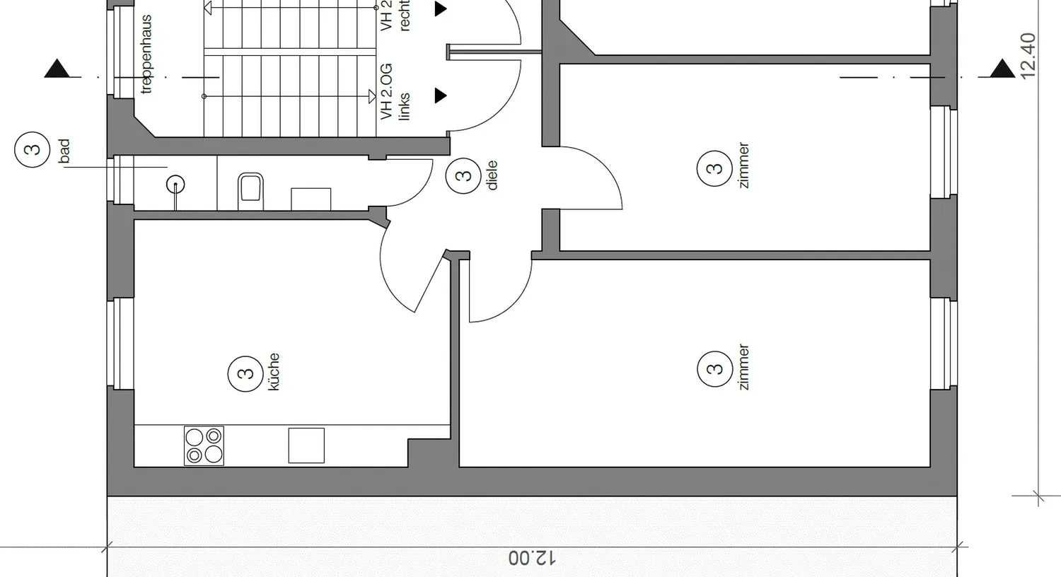2 room apartment with 55 m² in Frankfurt am Main – Photo 9