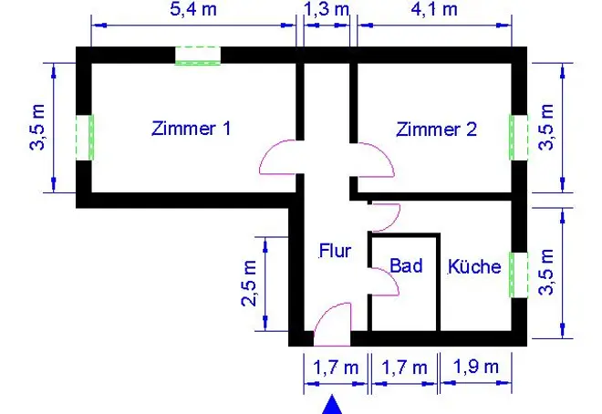 2 room apartment with 55 m² in Magdeburg – Photo 2