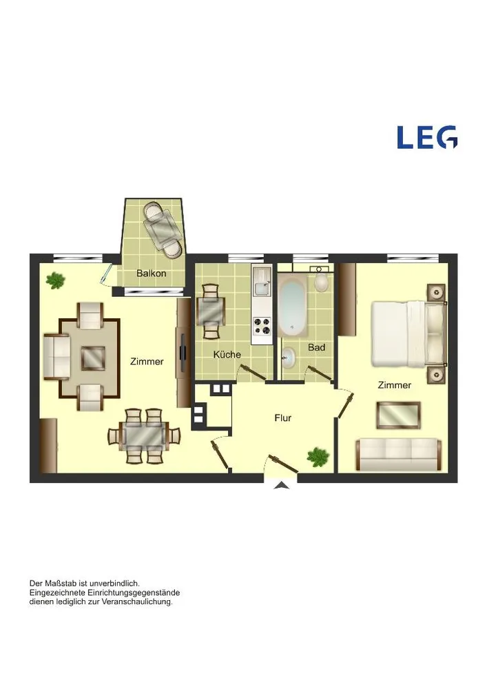 2 room apartment with 57 m² in Cologne – Photo 2
